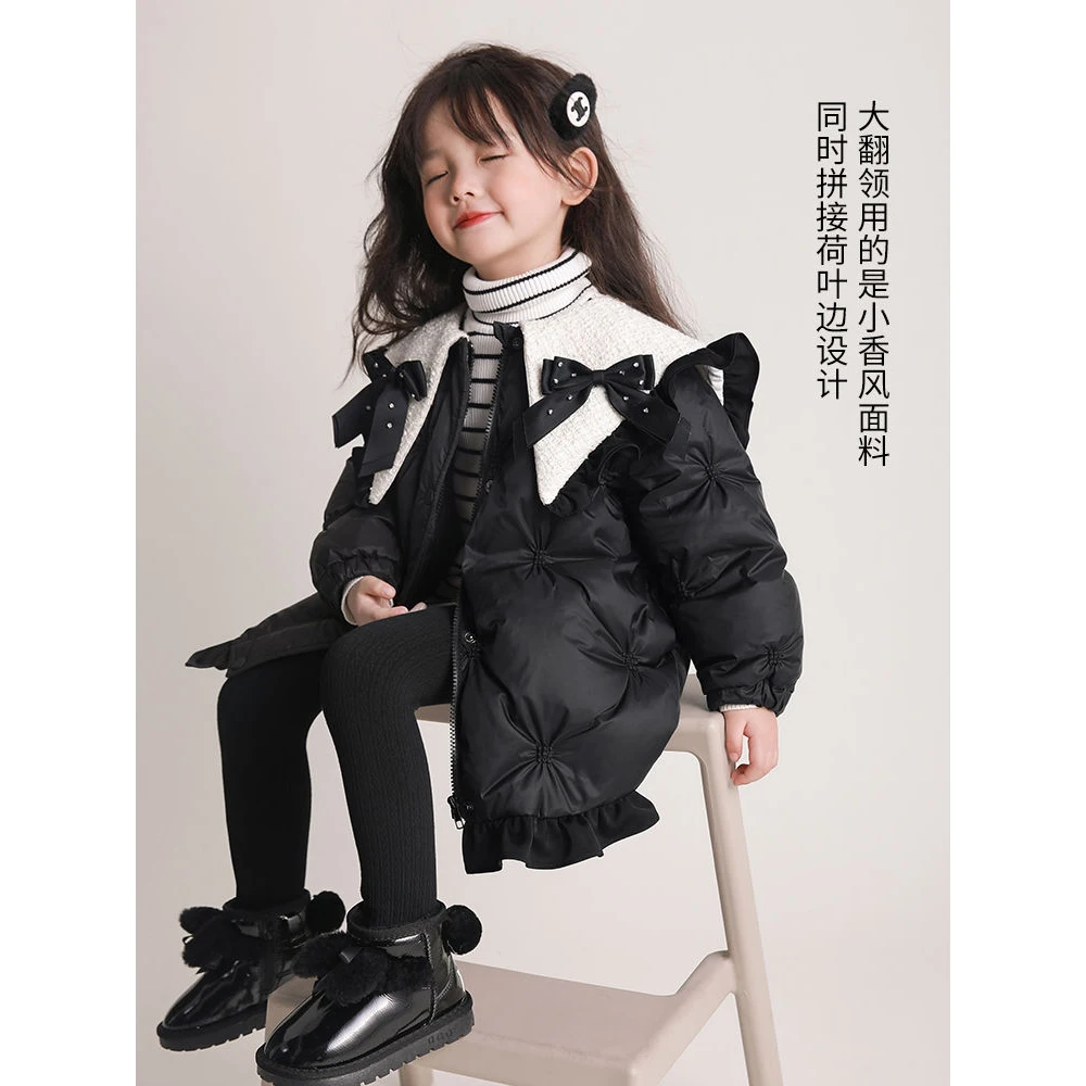 Winter Cotton Coat Jacket Baby Girls Winter Thick Warm Streetwear Korean Doll Collar Bow Fluffy Long Outwear Children Clothes
Winter Cotton Coat Jacket Baby Girls Winter Thick Warm Streetwear Korean Doll Collar Bow Fluffy Long Outwear Children Clothes