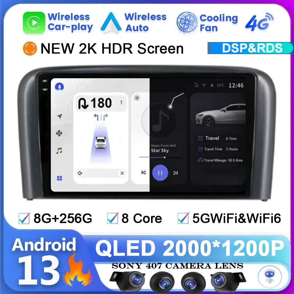 Автомагнитола на Android 13 для Volvo S80 1998-2006, мультимедийный видеоплеер с GPS-навигацией, Wi-Fi, 4G, DSP, BT, No 2 din
Автомагнитола на Android 13 для Volvo S80 1998-2006, мультимедийный видеоплеер с GPS-навигацией, Wi-Fi, 4G, DSP, BT, No 2 din