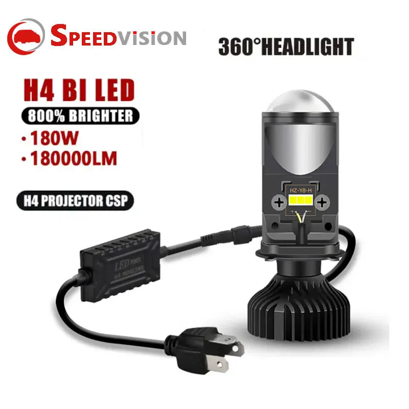 H4 Bi LED Lens Projector Mini Bulb 180W Canbus 180000LM Fanless HeadlightS Car Motorcycle Dual High Low Beam 12V-24V Plug&play
H4 Bi LED Lens Projector Mini Bulb 180W Canbus 180000LM Fanless HeadlightS Car Motorcycle Dual High Low Beam 12V-24V Plug&play