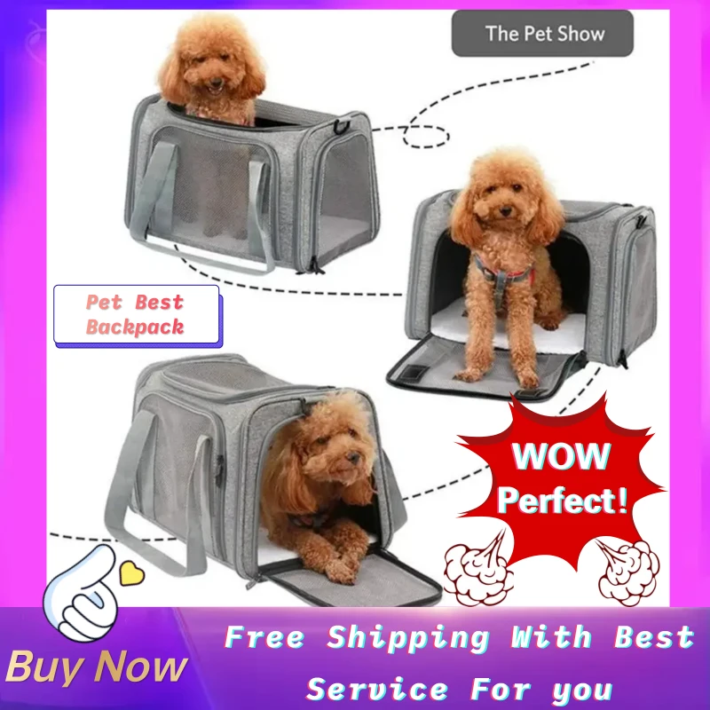 Cat Dog Carrier Bag Soft Side Backpack Pet Carriers Dog Travel Bags Airline Approved Transport For Small Dogs Cats Pets Outgoing
Cat Dog Carrier Bag Soft Side Backpack Pet Carriers Dog Travel Bags Airline Approved Transport For Small Dogs Cats Pets Outgoing
