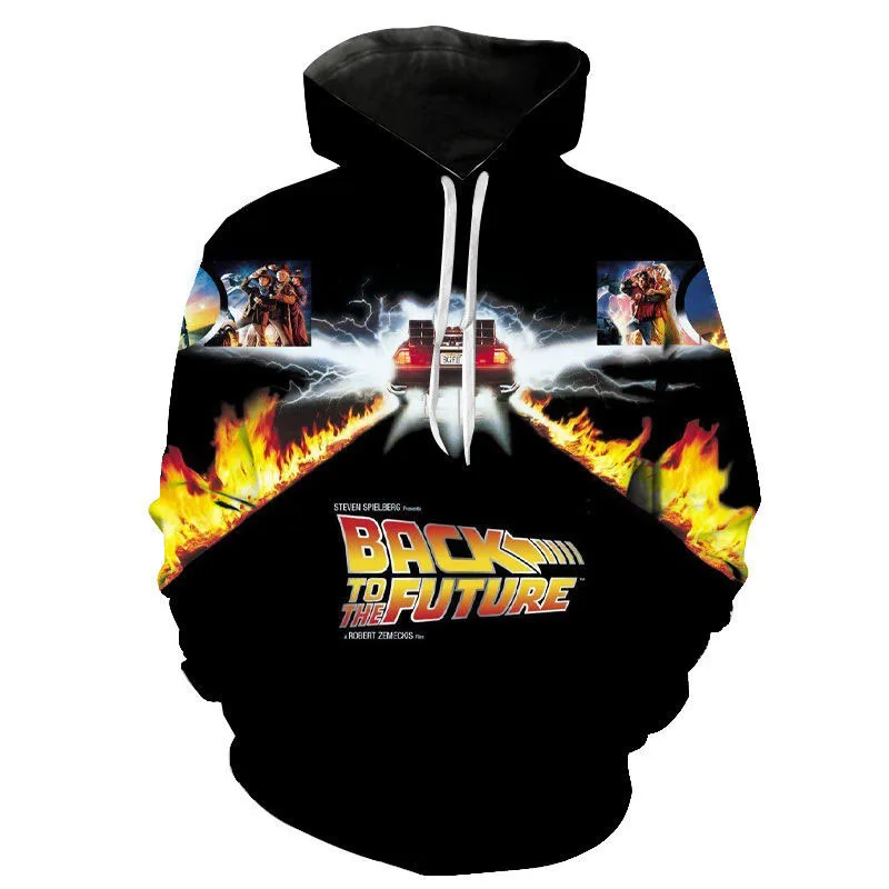 

2023 New Movie Back To The Future 3D Print Hoodies Men Women Casual Fashion Hooded Sweatshirts Streetwear Oversized Pullover