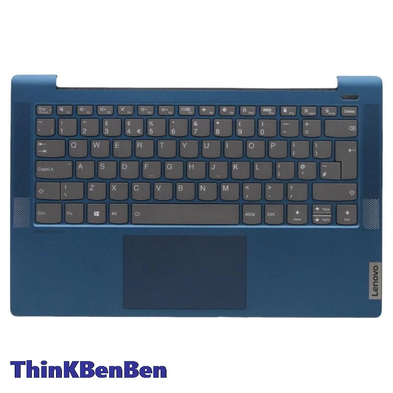 

UK English Blue Keyboard Upper Case Palmrest Shell Cover For Lenovo Ideapad 5 14 14IIL05 14ARE05 14ALC05 14ITL05 5CB0Y89321