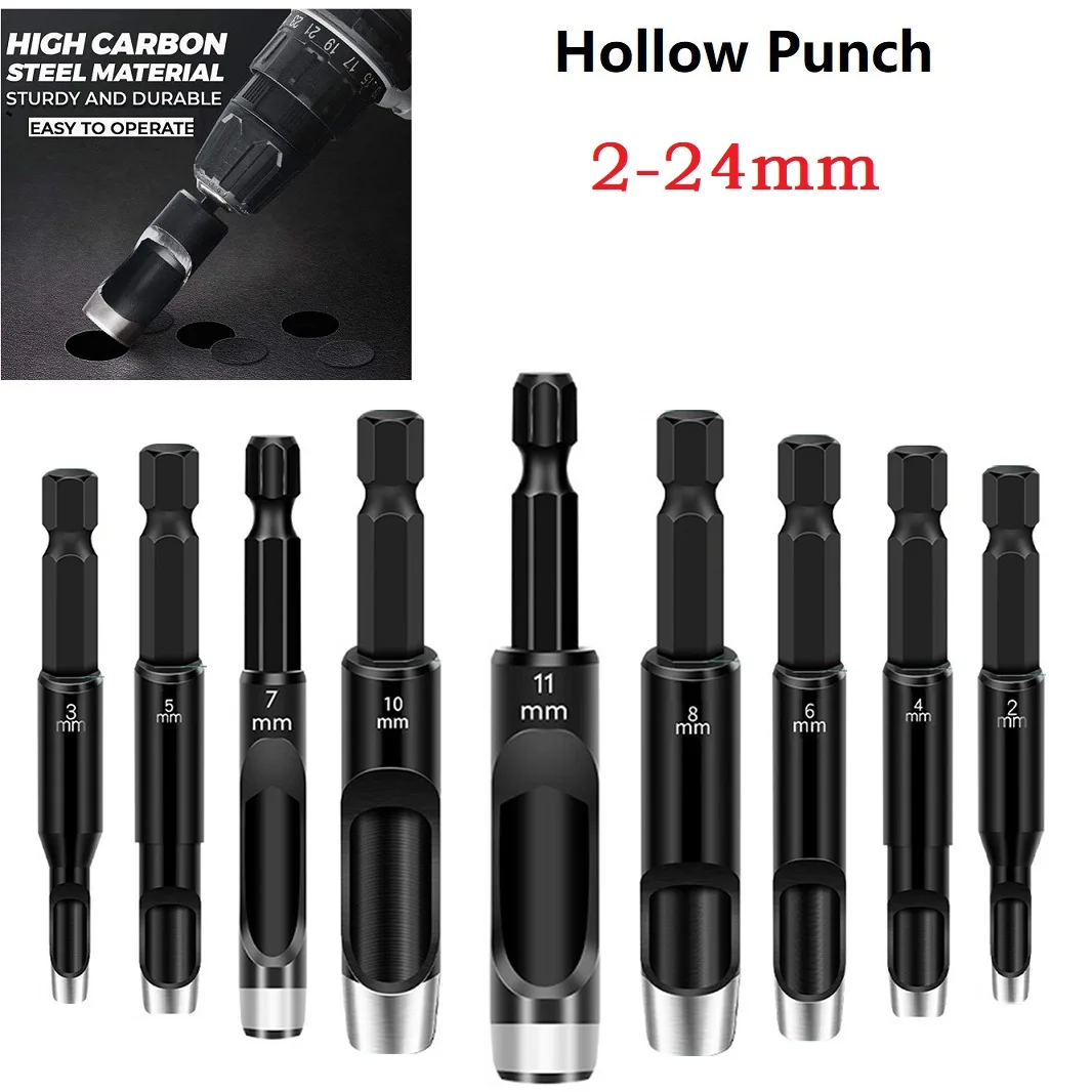 Leather Hole Punch Hex Shank Adapter Electric Machine Hollow Punch 2-20mm For Drill Cardboard Leather Belt Punching Accessories
Leather Hole Punch Hex Shank Adapter Electric Machine Hollow Punch 2-20mm For Drill Cardboard Leather Belt Punching Accessories