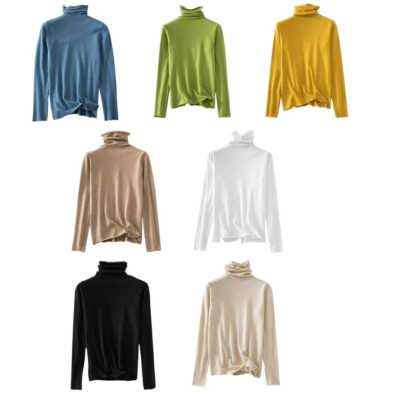 Korean Style Women Turtleneck Sweater Fall Winter Simple Fashion Pullovers Casual Solid Color Knitwear Basic Jumper Top N7YE
Korean Style Women Turtleneck Sweater Fall Winter Simple Fashion Pullovers Casual Solid Color Knitwear Basic Jumper Top N7YE