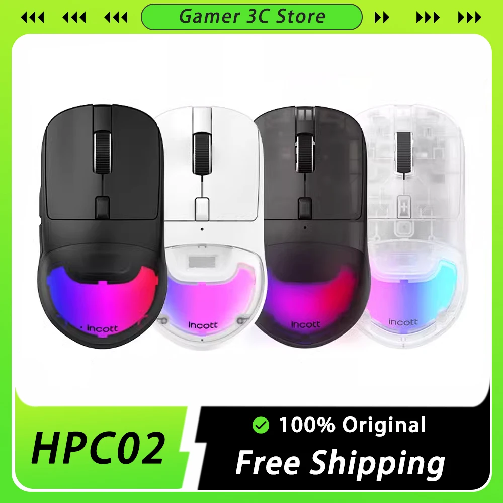 incott HPC02 Wireless Mouse Switch Adjustable PAW3395 Sensor RGB Low Delay FPS Gaming Mouse Hot Swap Ergonomics Pc Gamer Gift
incott HPC02 Wireless Mouse Switch Adjustable PAW3395 Sensor RGB Low Delay FPS Gaming Mouse Hot Swap Ergonomics Pc Gamer Gift