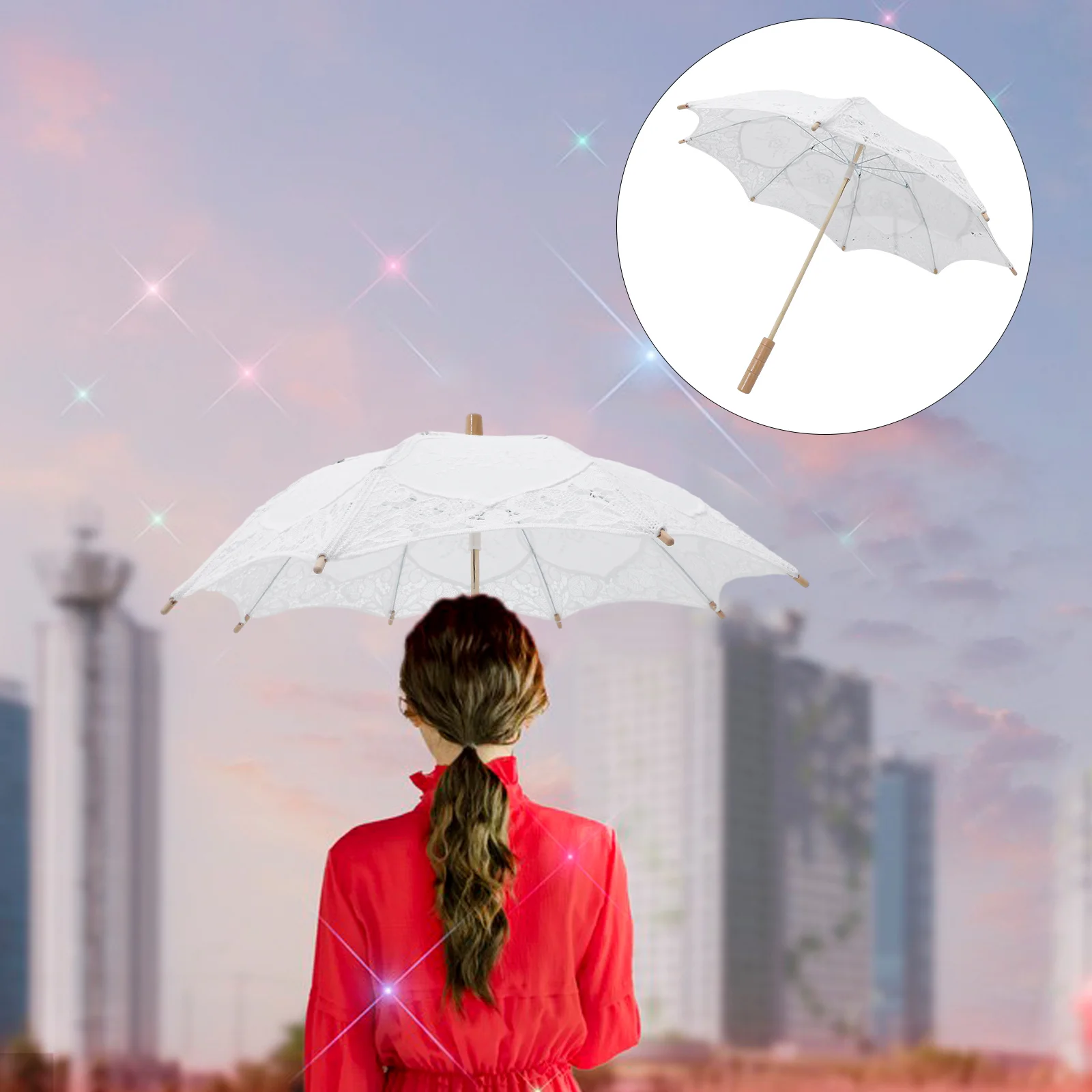 Lace Umbrella Wedding Decorations for Ceremony Festival Ornaments Elegant Parasols Women Bridal Bride
Lace Umbrella Wedding Decorations for Ceremony Festival Ornaments Elegant Parasols Women Bridal Bride