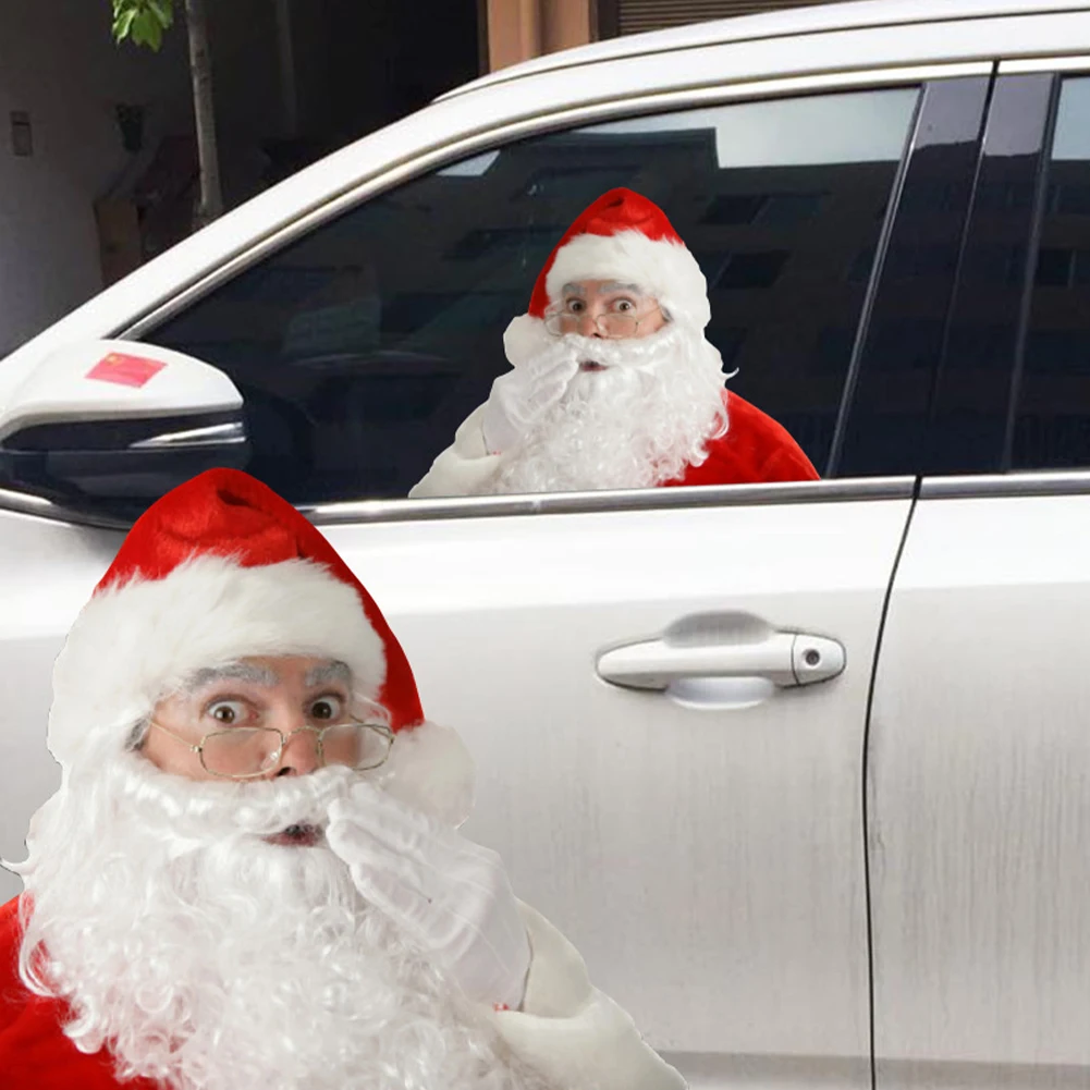 2Pcs Christmas Car Decoration Window Stickers Car Auto Decals Rear Window Santa Claus Funny Stickers Right/Left-Side Cling Vinyl
2Pcs Christmas Car Decoration Window Stickers Car Auto Decals Rear Window Santa Claus Funny Stickers Right/Left-Side Cling Vinyl