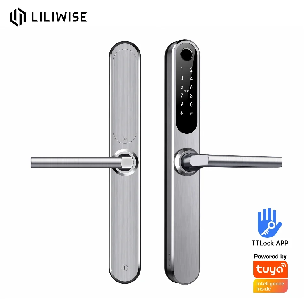 Liliwise Waterproof IP66 Outdoor Fingerprint Smart Door Lock Tuya APP TTLOCK BLE for Narrow Profile Aluminum Doors Wooden Doors 
Liliwise Waterproof IP66 Outdoor Fingerprint Smart Door Lock Tuya APP TTLOCK BLE for Narrow Profile Aluminum Doors Wooden Doors