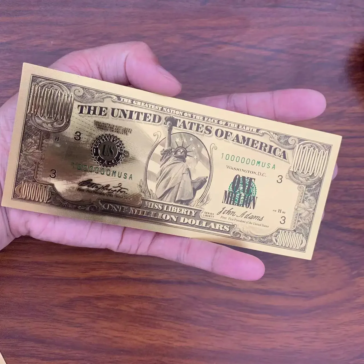 Статуя Свободы, 5 шт., Золотая банкнота, 1000000 купюр мира, коллекционная цветная банкнота, бумажная коллекция денег