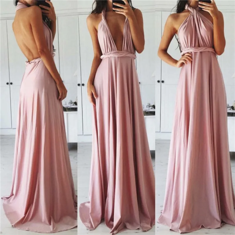 

Sexy Women Multiway Wrap Convertible Boho Maxi Club Red Dress Bandage Long Dress Party Bridesmaids Infinity Robe Longue Femme