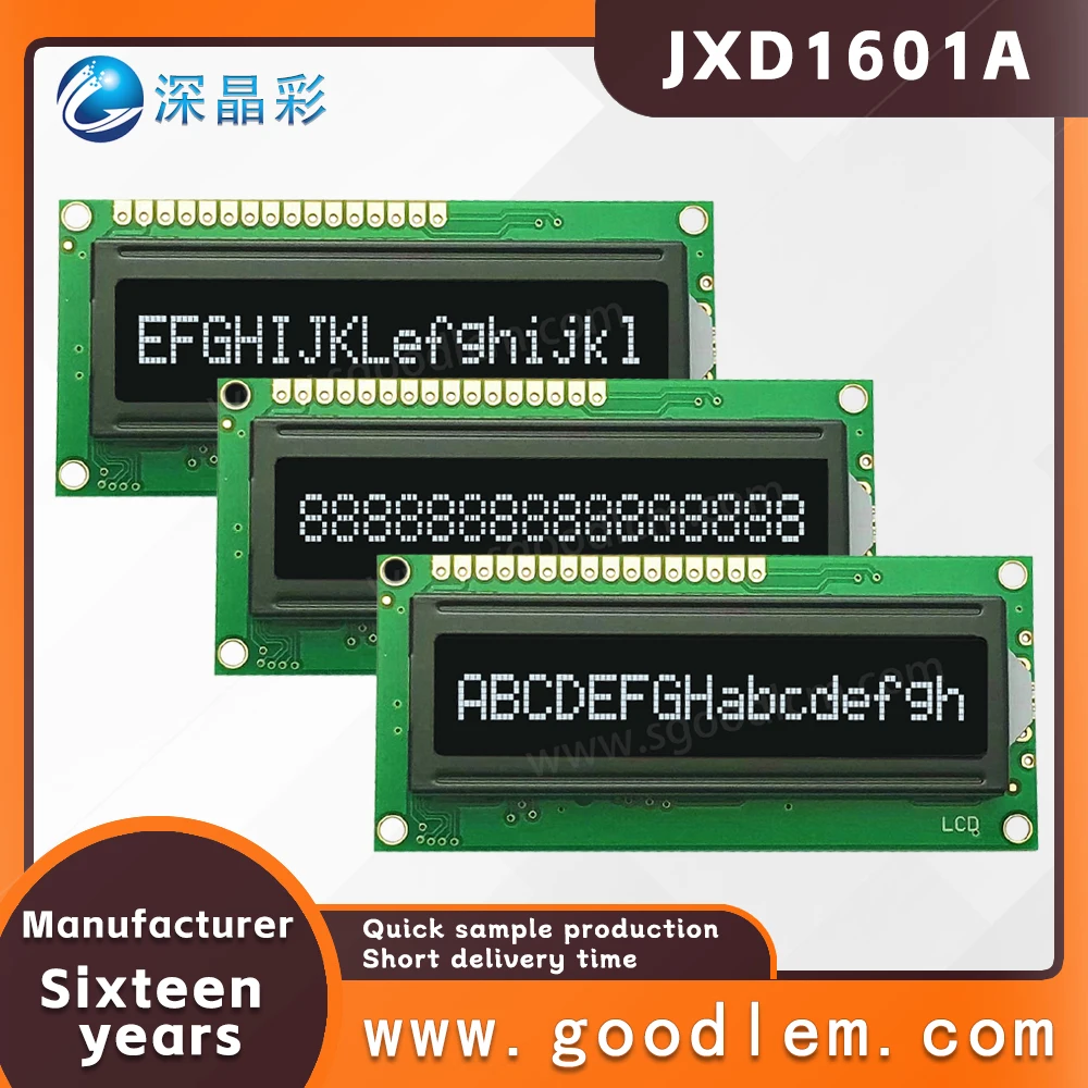 Wholesale sales Character type lcd display module JXD1601A VA white font 16X1 lattice small screen led backlight
Wholesale sales Character type lcd display module JXD1601A VA white font 16X1 lattice small screen led backlight
