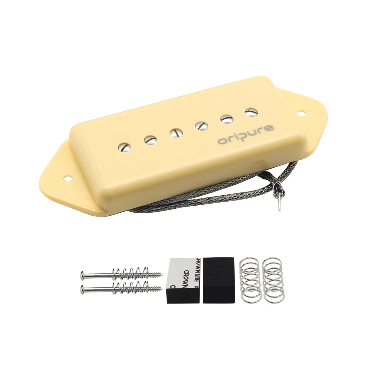 

OriPure JDPY501 Alnico 5 Vintage Dog Ear Soapbar P90 Single Coil Bridge Guitar Pickup for LP P90 Style Electric Guitar