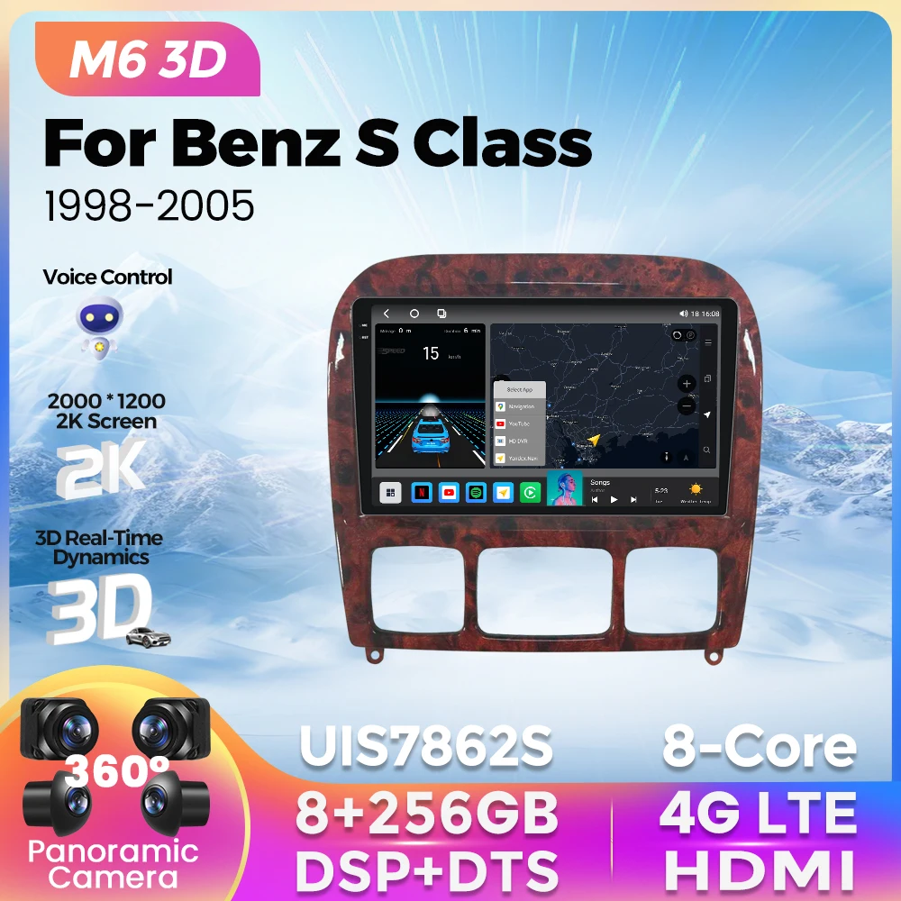 Автомобиль все в одном на Android 12 для Mercedes Benz S-Class S Class W220 VV220 1998 1999 - 2005 беспроводной Carplay Auto BT5.1 4G LTE Wi-Fi
Автомобиль все в одном на Android 12 для Mercedes Benz S-Class S Class W220 VV220 1998 1999 - 2005 беспроводной Carplay Auto BT5.1 4G LTE Wi-Fi