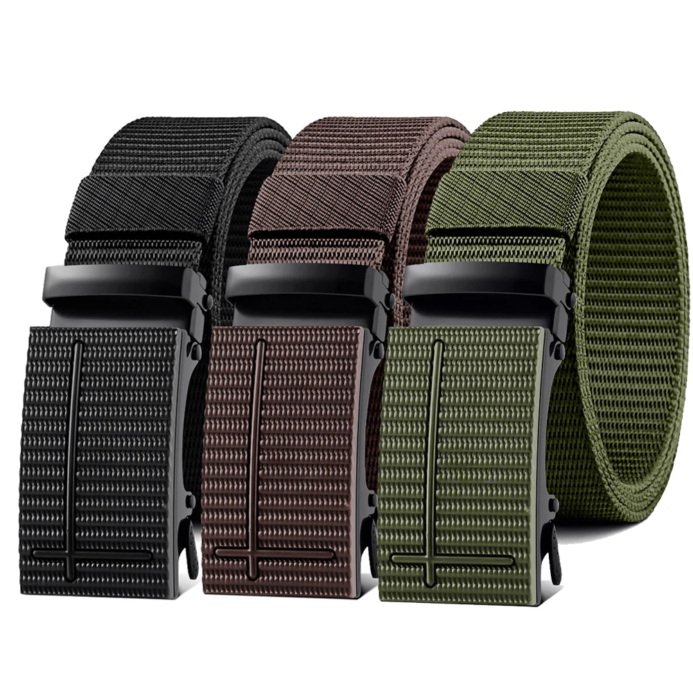 

Military Men Belt New Army Belts Adjustable Belt Men Outdoor Travel Tactical Waist Belt with Plastic Buckle for Pants 120cm