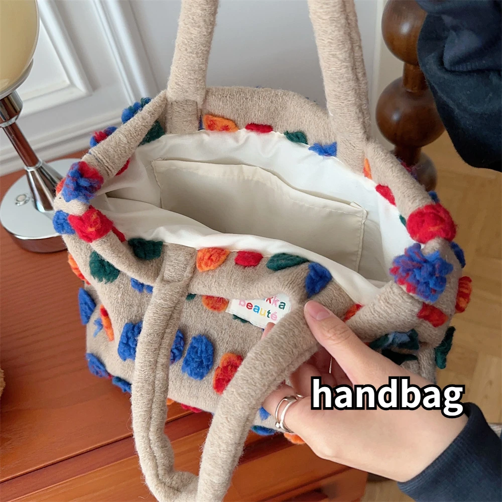Color Plush Dots Women's Bento Handbags Retro Design Female Fluffy Bucket Bags Large Capacity Shoulder Bag Purse Casual Tote 12 Mallzona S37cd624c59a34e37938b9725b6cd68e8k Color Plush Dots Women's Bento Handbags Retro Design Female Fluffy Bucket Bags Large Capacity Shoulder Bag Purse Casual Tote Mallzona