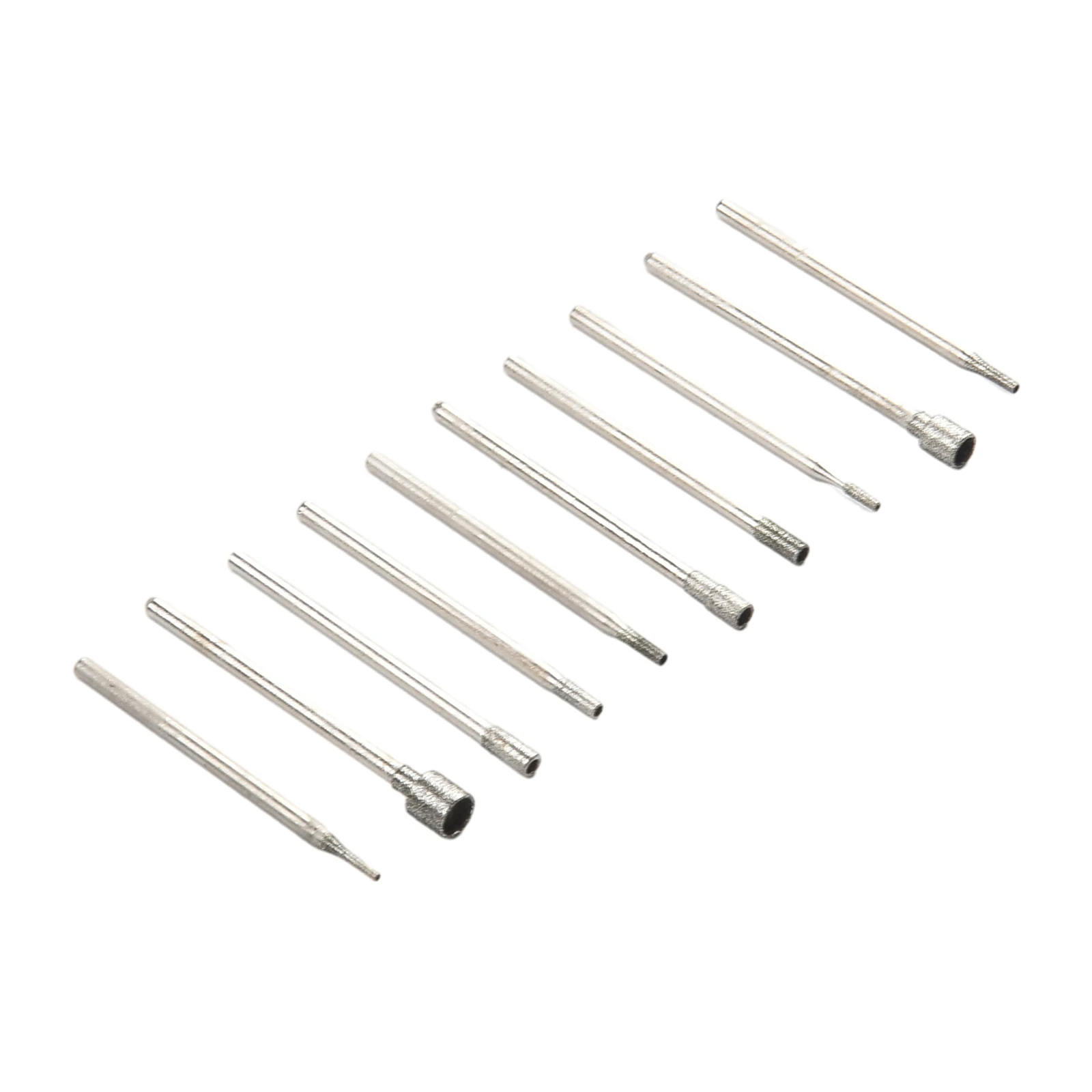 10pc Diamond Burr Cores 0.8-5mm 2.35mm Shank Bit Grinding Heads Glass Jade Stone Drills Bits Grinding Engraving Drilling Sets
10pc Diamond Burr Cores 0.8-5mm 2.35mm Shank Bit Grinding Heads Glass Jade Stone Drills Bits Grinding Engraving Drilling Sets