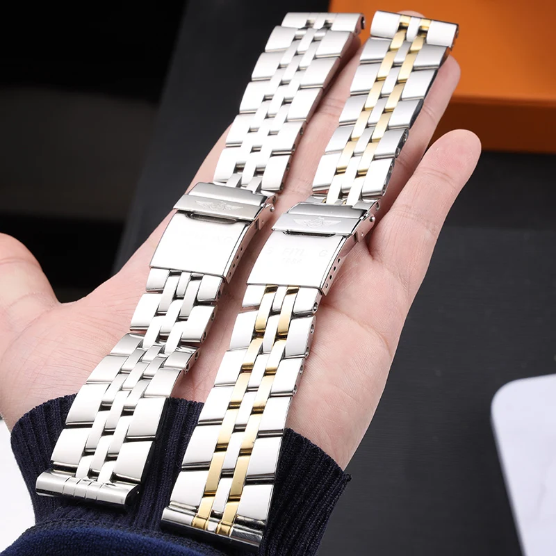 

20mm 22mm 24mm Solid Stainless Steel Watch Bracelet For Breitling strap AVENGER NAVITIMER SUPEROCEAN watchband