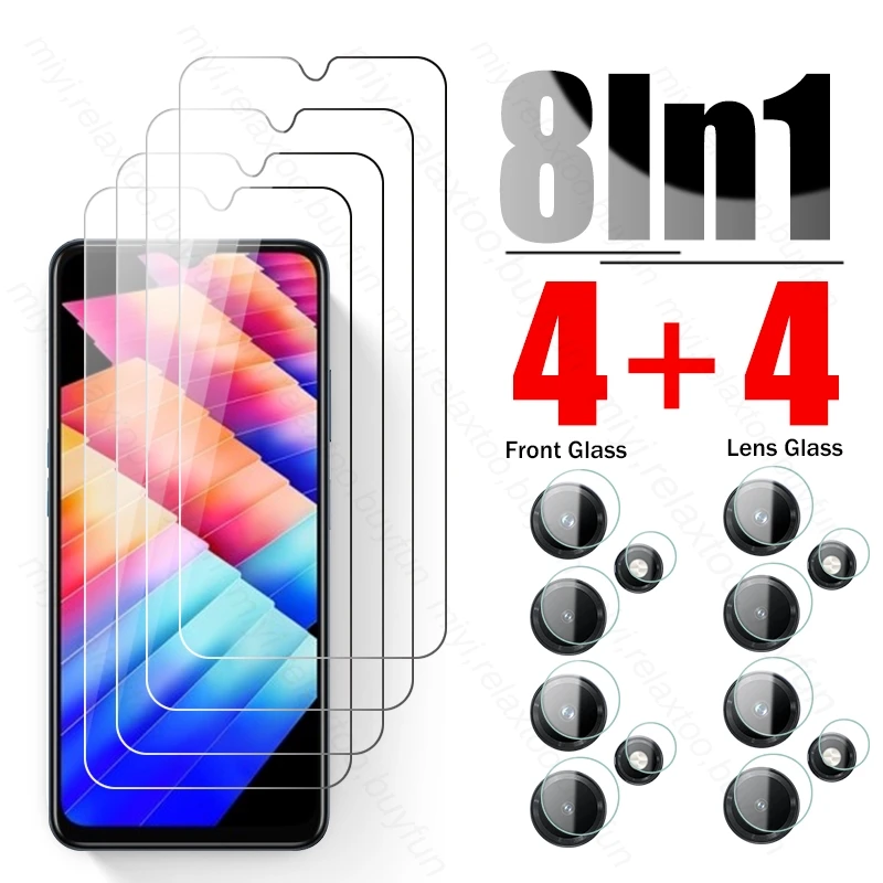 

8In1 Camera Lens Screen Protector Tempered Glass Film Cover For Infinix Hot 30i 30 Play 4G Protective Glass Hot30 Hot30i 30 i 4G