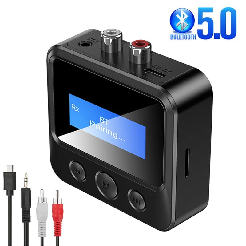 Bluetooth 5 0 передатчик приемник EDR Беспроводной адаптер USB ключ 3 мм AUX RCA для ТВ ПК