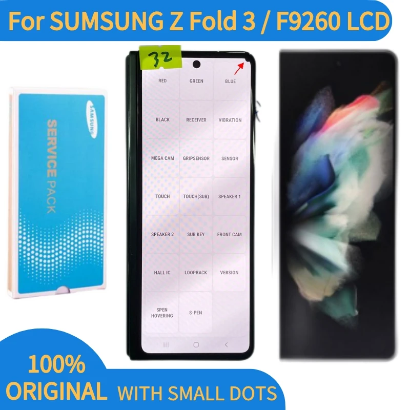 Оригинальный дисплей AMOLED для Samsung Galaxy Z Fold 3 F9260 F926B ЖК-дисплей с сенсорным экраном дигитайзер в сборе для Galaxy Z запасные части
Оригинальный дисплей AMOLED для Samsung Galaxy Z Fold 3 F9260 F926B ЖК-дисплей с сенсорным экраном дигитайзер в сборе для Galaxy Z запасные части