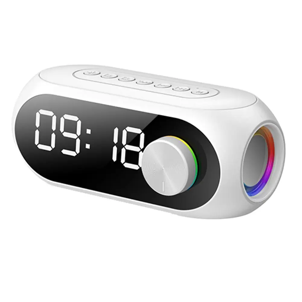 

S8 Wireless Speaker with Shocking Stereo Sound 10M Communication Distance USB/AUX/TF Card Playback Dual Alarm Clock