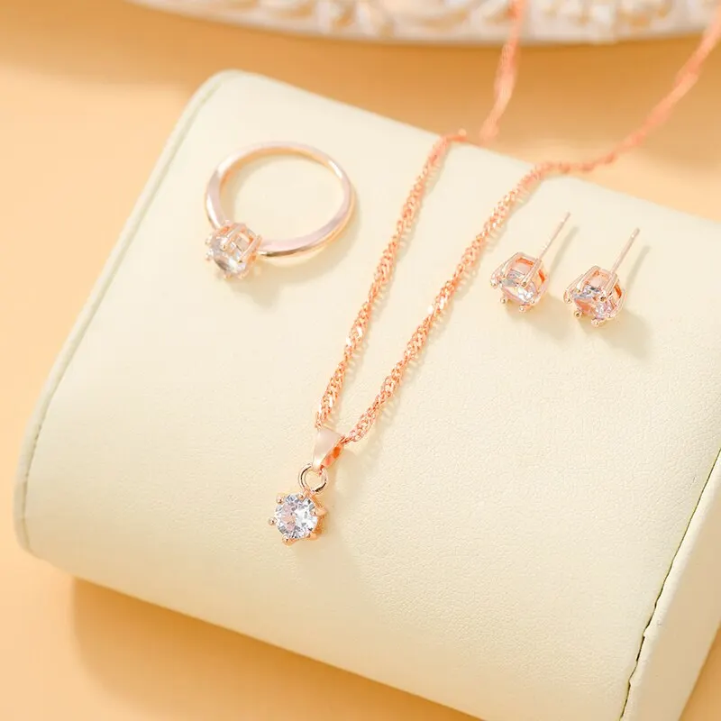 4PCS Set Gold-Color Simple Jewelry Set Of Ring Earrings And Pendant Necklace For Women Elegance Exquisite Jewelry Set 16 Mallzona S37d4bdb1e2cb452388dead093ee2a4f5o 4PCS Set Gold-Color Simple Jewelry Set Of Ring Earrings And Pendant Necklace For Women Elegance Exquisite Jewelry Set Mallzona