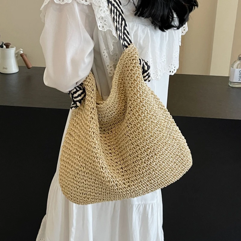 Vintage Handmade Raffia Crossbody Bag 9 S37d512ce16f94a77a9b1c005b5365410Z