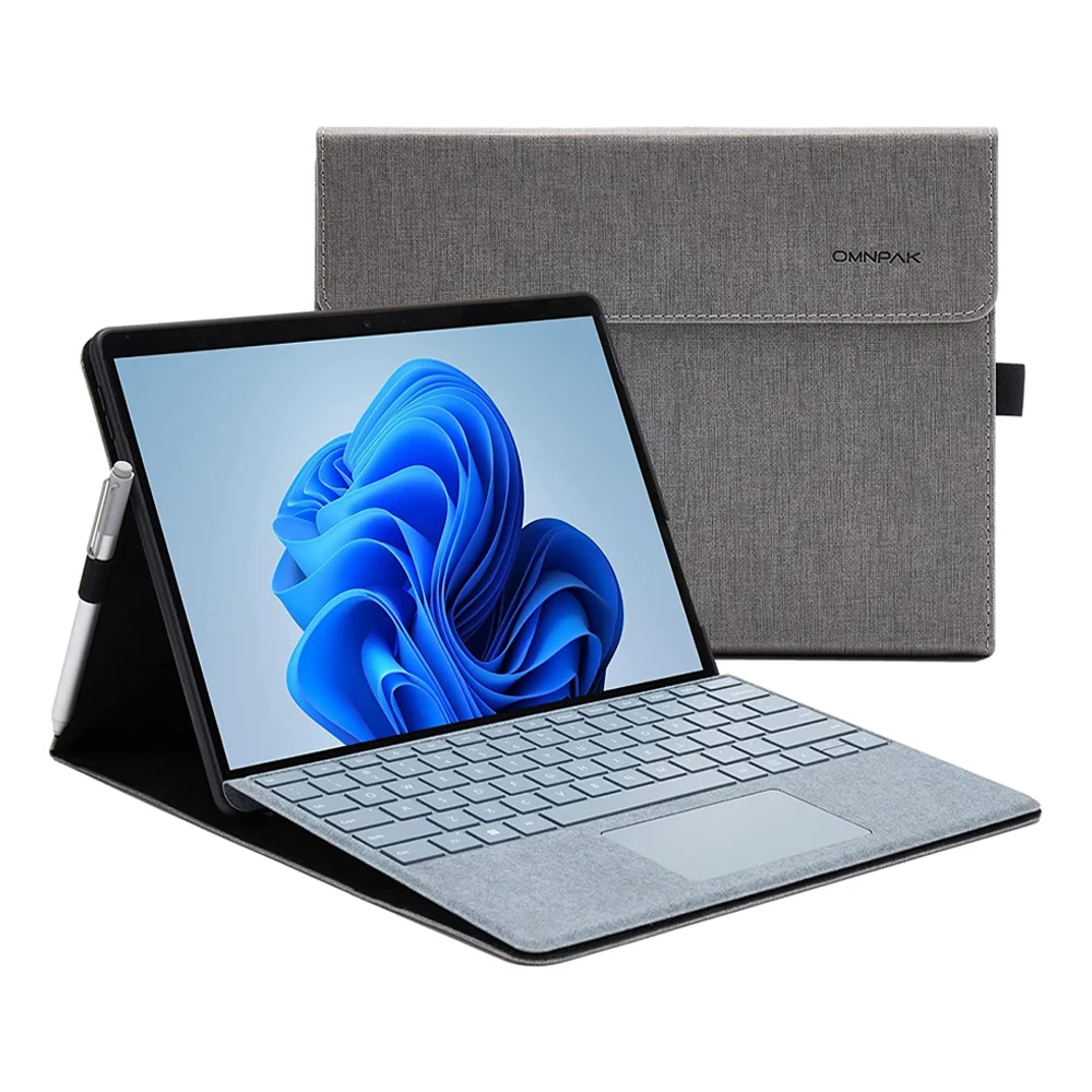 Omnpak Microsoft Surface Pro 8 Case,Multi-Angle Slim Lightweight Protective Cover with Pen Holder for 2021 Surface pro 8 13 Inch 
Omnpak Microsoft Surface Pro 8 Case,Multi-Angle Slim Lightweight Protective Cover with Pen Holder for 2021 Surface pro 8 13 Inch