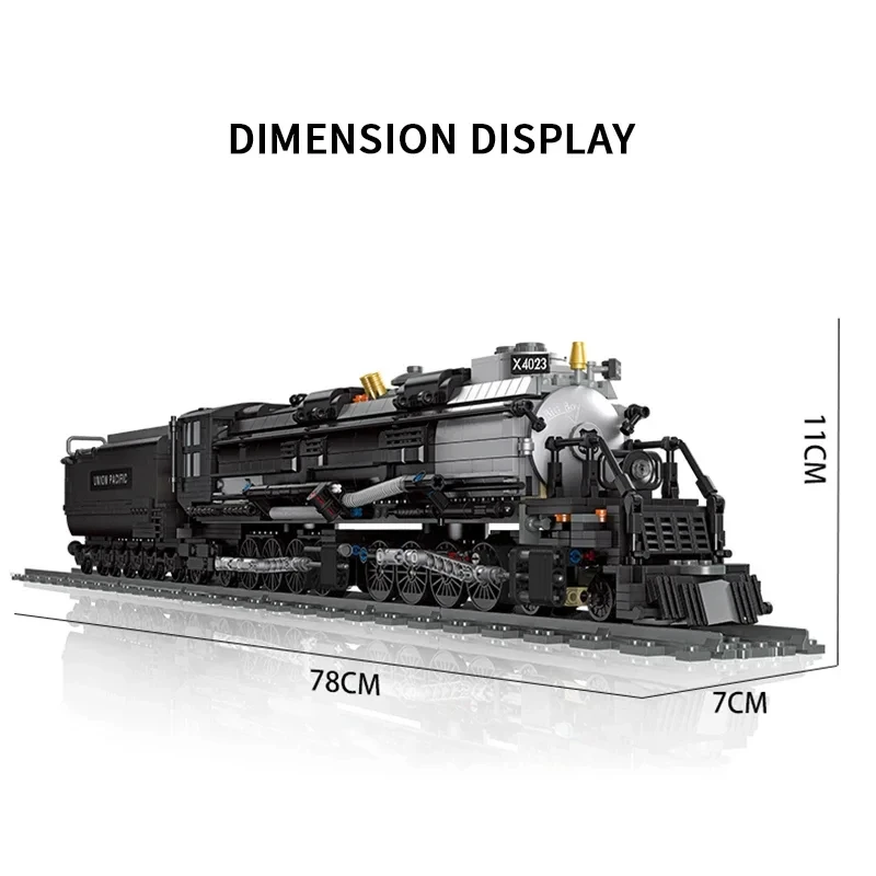 1608PCS Steam Train Building Blocks The Union Pacific Big Boy Train City Railway Assemble Model Bricks Kid Toys Holiday Gifts 1608PCS Steam Train Building Blocks The Union Pacific Big Boy Train City Railway Assemble Model Bricks Kid Toys Holiday Gifts