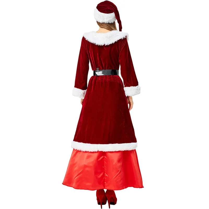 Christmas Queen Gown for Women Plush Patchwork Long Sleeve Square Neck Mrs Claus Dress Costume Outfits
Christmas Queen Gown for Women Plush Patchwork Long Sleeve Square Neck Mrs Claus Dress Costume Outfits
