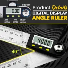 General Tool Digital Angle Finder Ruler Protractor 200mm 7inch Stainless Steel Ruler Woodworking Carpenter Tool with LCD Display
General Tool Digital Angle Finder Ruler Protractor 200mm 7inch Stainless Steel Ruler Woodworking Carpenter Tool with LCD Display