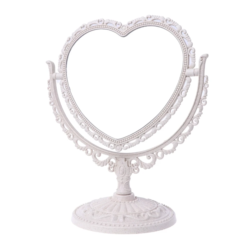 FEN141 2Sides Heart-shaped Makeup Mirror Rotatable Stand Table Compact Mirror Dresser
FEN141 2Sides Heart-shaped Makeup Mirror Rotatable Stand Table Compact Mirror Dresser