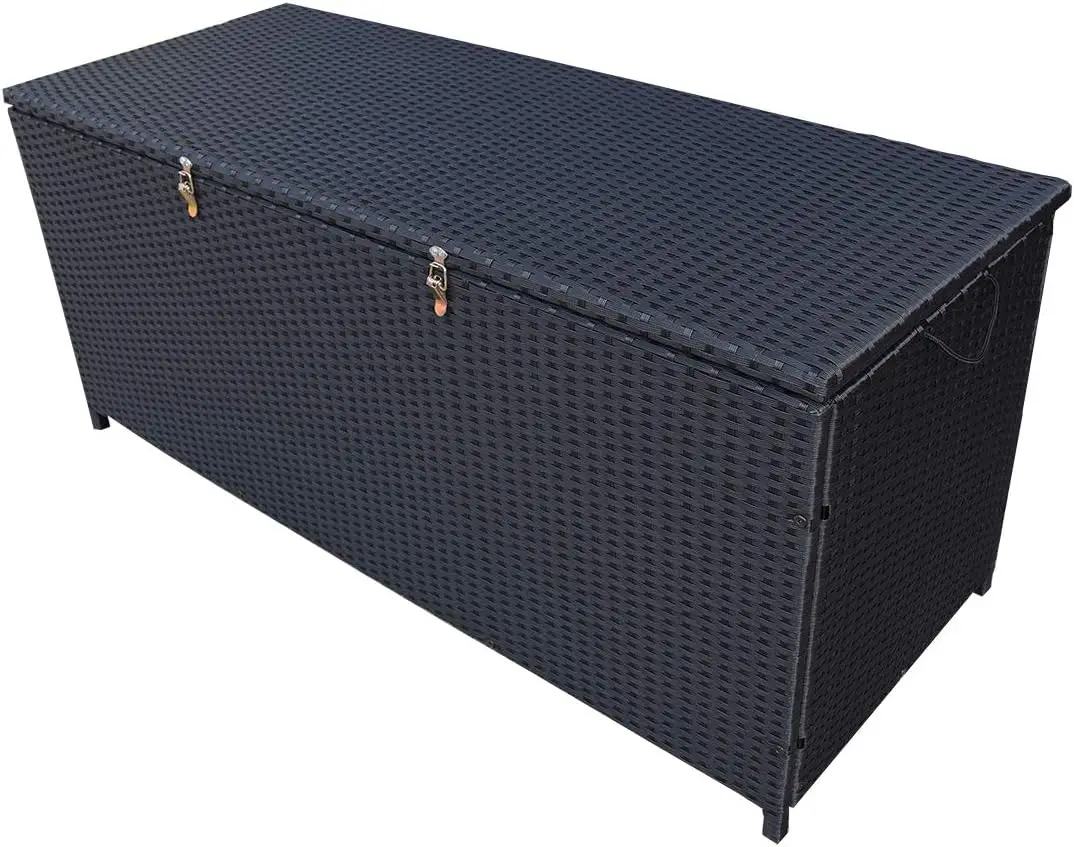 Oakland Living Charcoal Black Indoor and Outdoor Balcony Patio Deck Porch Pool 113 Gallon Wicker Storage Box Trunk Bin with
Oakland Living Charcoal Black Indoor and Outdoor Balcony Patio Deck Porch Pool 113 Gallon Wicker Storage Box Trunk Bin with