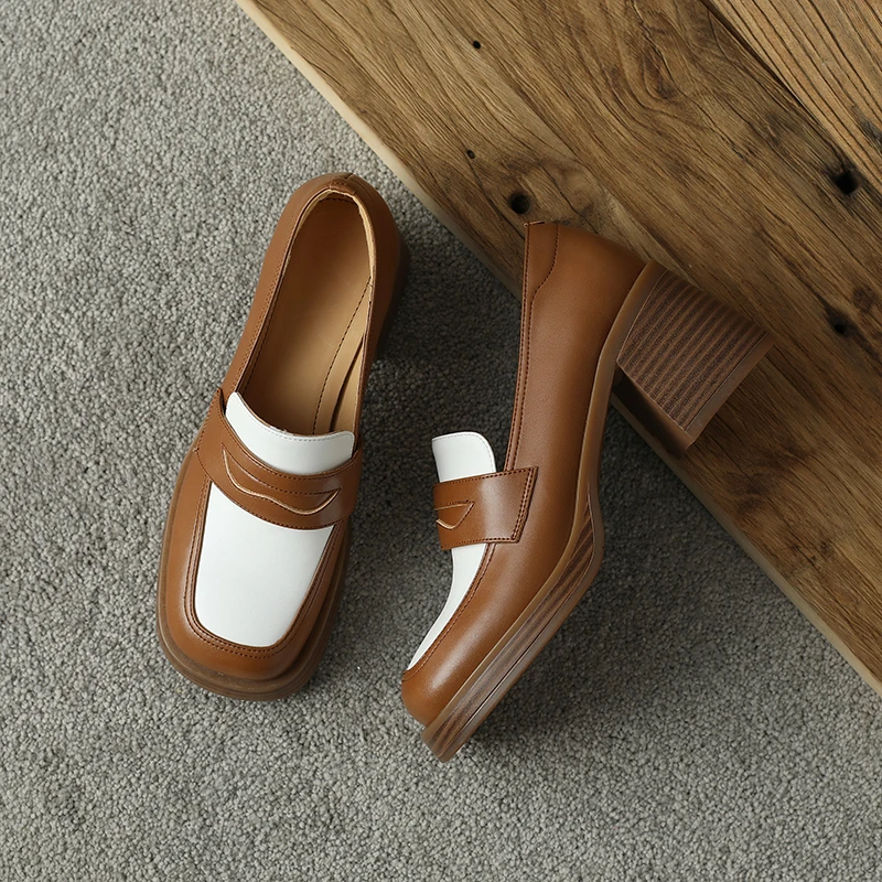2023 women pumps natural leather 22-25cm length cowhide+pigskin full leather Square toe loafers Buckle Square heel ladies shoes
2023 women pumps natural leather 22-25cm length cowhide+pigskin full leather Square toe loafers Buckle Square heel ladies shoes