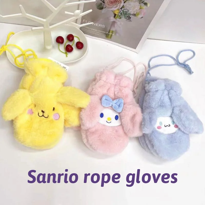 Sanrio Warm Gloves Cinnamoroll Mymelody Kawaii Purin Mittens Halter-Neck Gloves Cute Cartoon Plush Cashmere Thickened Winter
Sanrio Warm Gloves Cinnamoroll Mymelody Kawaii Purin Mittens Halter-Neck Gloves Cute Cartoon Plush Cashmere Thickened Winter
