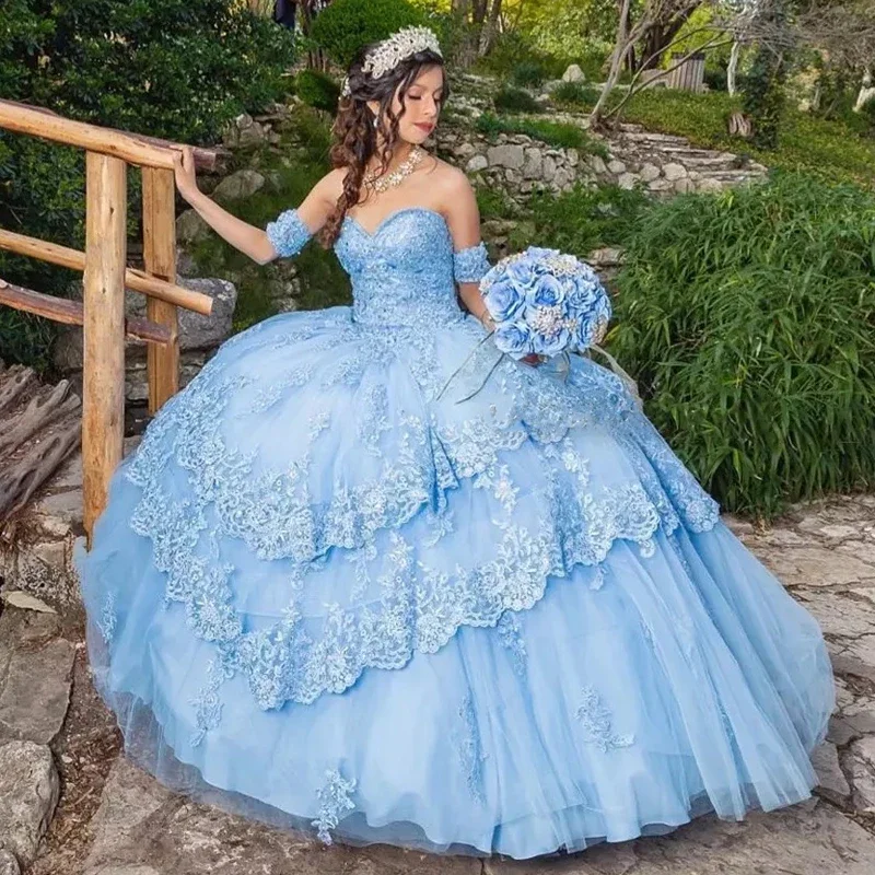 ANGELSBRIDEP светильник небесно-голубые платья для Quinceanera Съемные рукава кружевные аппликации блестящие принцессы бальное платье сладкое 15 платье Новинка
ANGELSBRIDEP светильник небесно-голубые платья для Quinceanera Съемные рукава кружевные аппликации блестящие принцессы бальное платье сладкое 15 платье Новинка