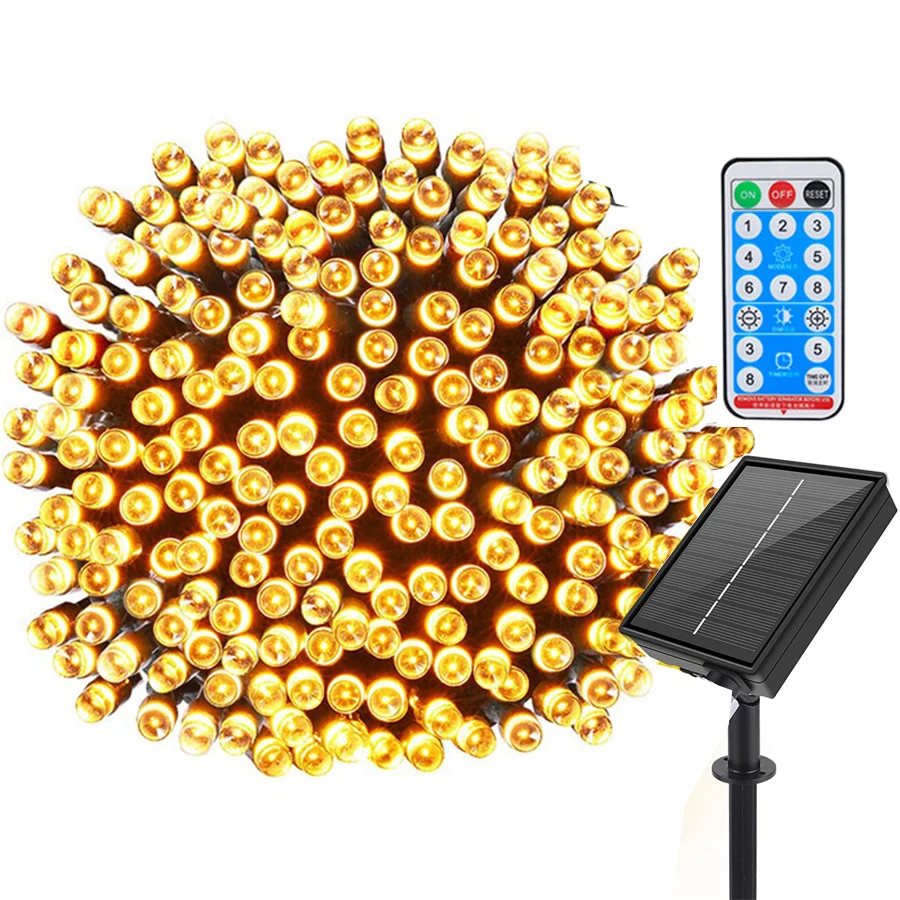 10/20/50M Solar Christmas String Light Outdoor Garland With Remote Waterproof Solar Fairy Light For Garden Patio Tree Decor
10/20/50M Solar Christmas String Light Outdoor Garland With Remote Waterproof Solar Fairy Light For Garden Patio Tree Decor