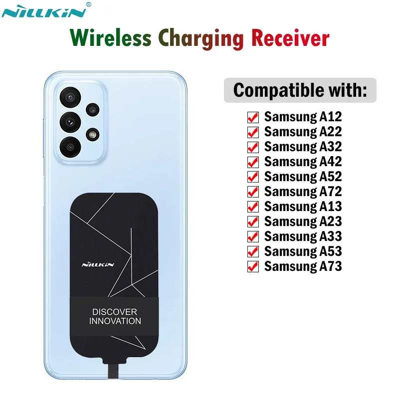 Nillkin Qi Wireless Charging Receiver for Samsung Galaxy A51 A71 A12 A22 A32 A42 A52 A72 A23 A33 A53 A73 5G USB Type-C Adapter 
Nillkin Qi Wireless Charging Receiver for Samsung Galaxy A51 A71 A12 A22 A32 A42 A52 A72 A23 A33 A53 A73 5G USB Type-C Adapter