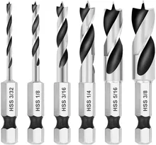 6pcs HSS Drill Core Bit Wet Dry Drilling Electric Hand Drills Hole Saw Cross 1/4inch Hex Handle 3/32" 1/8" 3/16" 1/4" 5/16" 3/8"
6pcs HSS Drill Core Bit Wet Dry Drilling Electric Hand Drills Hole Saw Cross 1/4inch Hex Handle 3/32" 1/8" 3/16" 1/4" 5/16" 3/8"