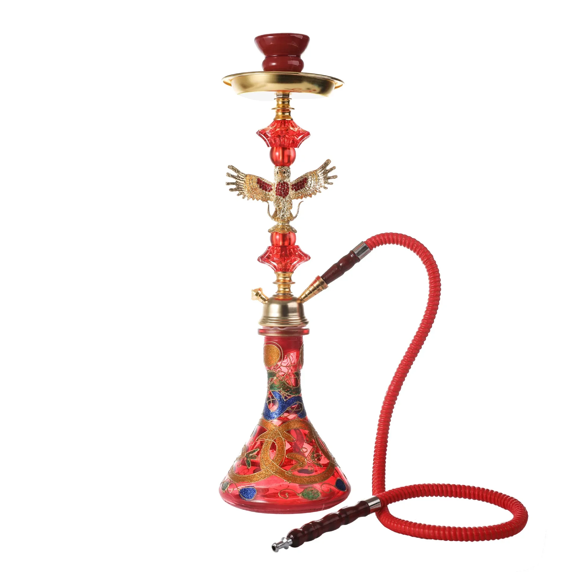 

R&R Arab Eagle Shape Hookah Set Single Hose Chicha Bowl Glass Narguile Shisha Complete Kit Water Pipe for Smoking Accessories