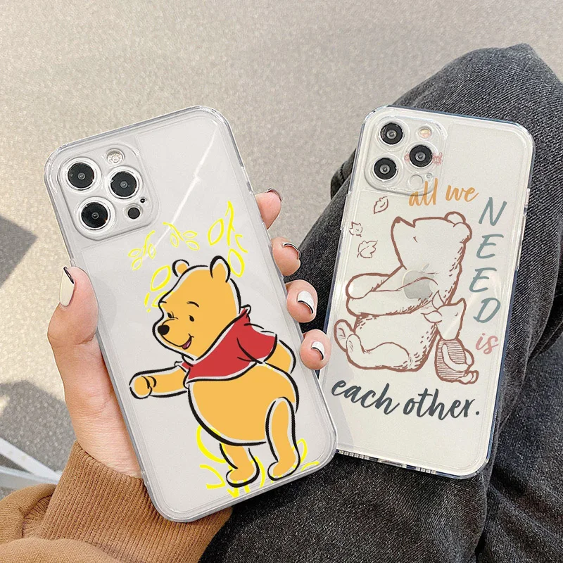 Disney Cute Pooh Bear Phone Case For Apple iPhone 14 13 12 11 mini XS XR X Pro Max 8 7 6S 6 Plus Transparent Funda Back Cover
Disney Cute Pooh Bear Phone Case For Apple iPhone 14 13 12 11 mini XS XR X Pro Max 8 7 6S 6 Plus Transparent Funda Back Cover