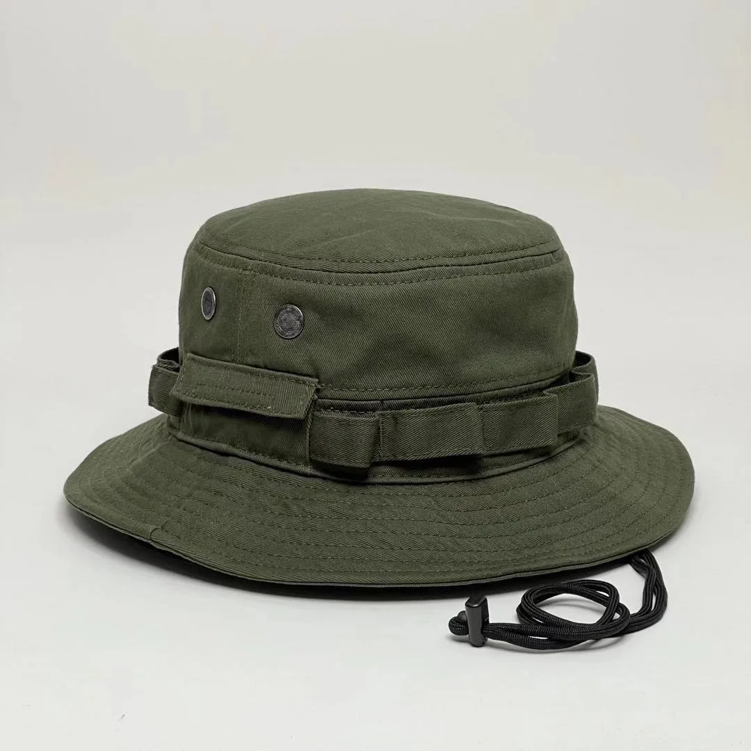 High Quality Bucket Hat MOLLE System Unisex Fisherman Hat Cap Summer Autumn 100% Cotton Ajustable Breathable Fishing Hiking Hat
High Quality Bucket Hat MOLLE System Unisex Fisherman Hat Cap Summer Autumn 100% Cotton Ajustable Breathable Fishing Hiking Hat