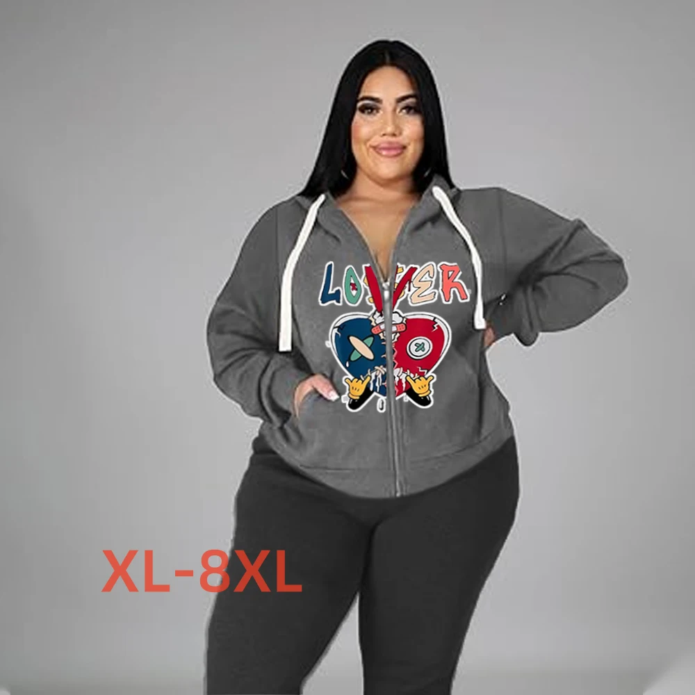 Plus Size 4xl 5xl 6xl 7xl 8xl Printed Cotton Women Clothing Ladies Lover Letter Print Outfits Tracksuit Hoddie Sweatshirt
Plus Size 4xl 5xl 6xl 7xl 8xl Printed Cotton Women Clothing Ladies Lover Letter Print Outfits Tracksuit Hoddie Sweatshirt