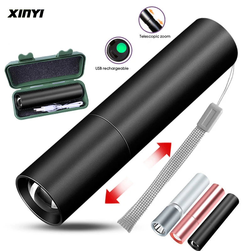 USB Rechargable Mini LED Flashlight Built-in battery 3 Lighting Mode WaterproofTorch Stylish Portable Suit for Night Lighting
USB Rechargable Mini LED Flashlight Built-in battery 3 Lighting Mode WaterproofTorch Stylish Portable Suit for Night Lighting