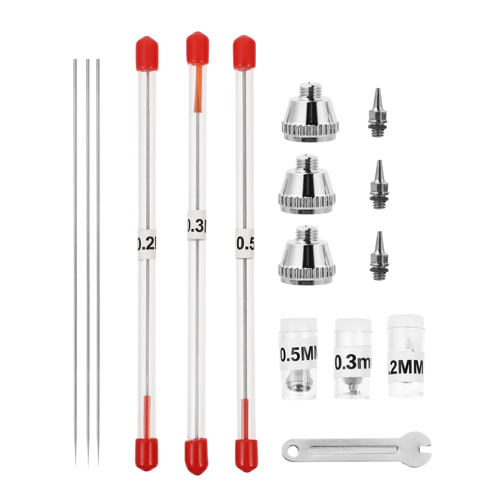 Airbrush Accessories Nozzle and Needle Kit Sprayer Replacement Part Wrench Cap Alloy Tool
Airbrush Accessories Nozzle and Needle Kit Sprayer Replacement Part Wrench Cap Alloy Tool