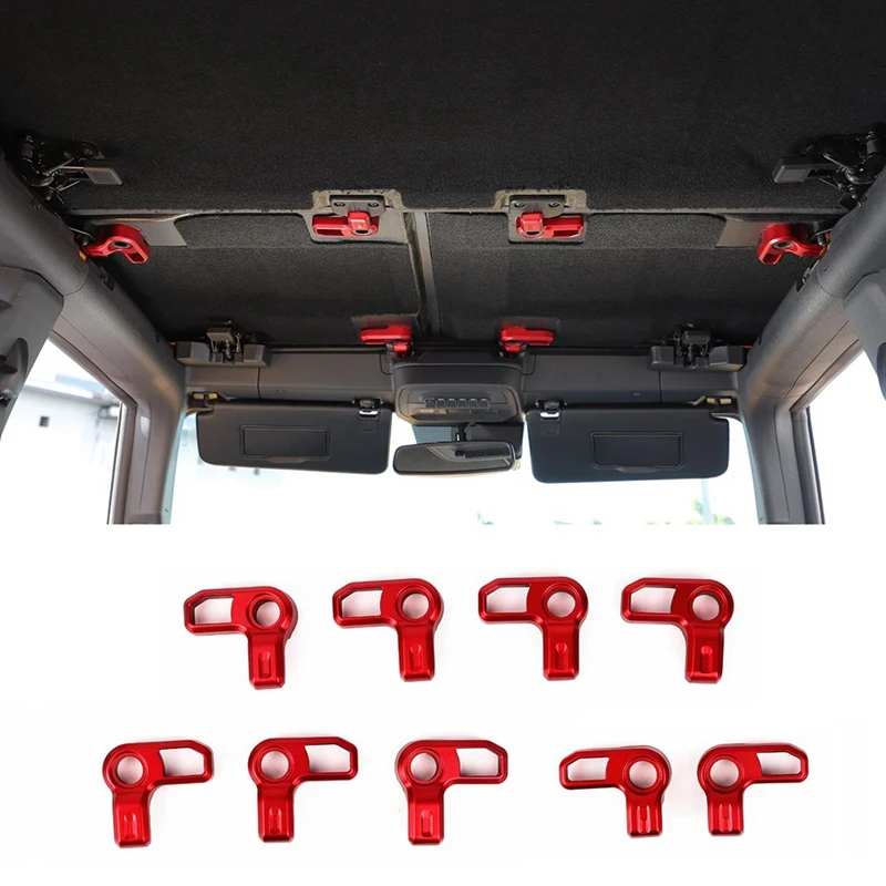 9PCS Hardtop Roof Removal Switch Handle Aluminum Panel Latch Lock Red For Ford Bronco 2021 2022 Accessories
9PCS Hardtop Roof Removal Switch Handle Aluminum Panel Latch Lock Red For Ford Bronco 2021 2022 Accessories