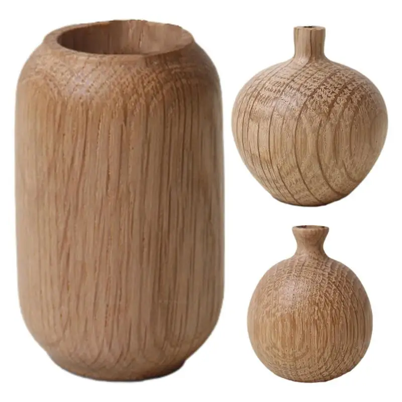 Mini Wooden Vase Living Room Decoration Ornaments Natural Home Stand Vase White Oak Vase For Flower Arrangements Home Decoration 
Mini Wooden Vase Living Room Decoration Ornaments Natural Home Stand Vase White Oak Vase For Flower Arrangements Home Decoration