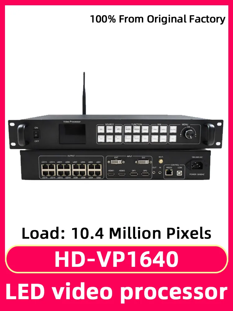 HD-VP1640 Full Color LED Display Screen Video Processor 2-in-1 Synchronous System Controller USB Playback
HD-VP1640 Full Color LED Display Screen Video Processor 2-in-1 Synchronous System Controller USB Playback