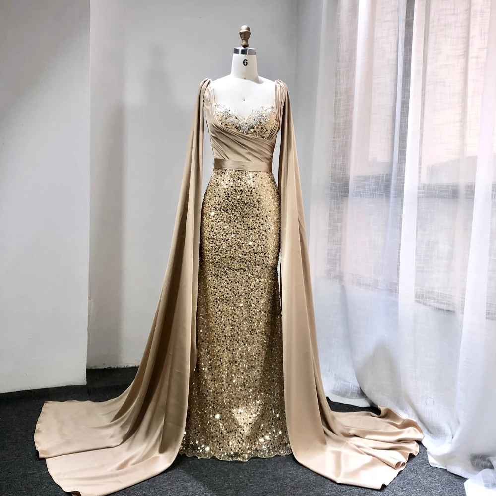 2021 Long Sleeves Mermaid Evening Dresses Long Satin Party Gowns Beading Elegant Evening Dresses For Women
2021 Long Sleeves Mermaid Evening Dresses Long Satin Party Gowns Beading Elegant Evening Dresses For Women