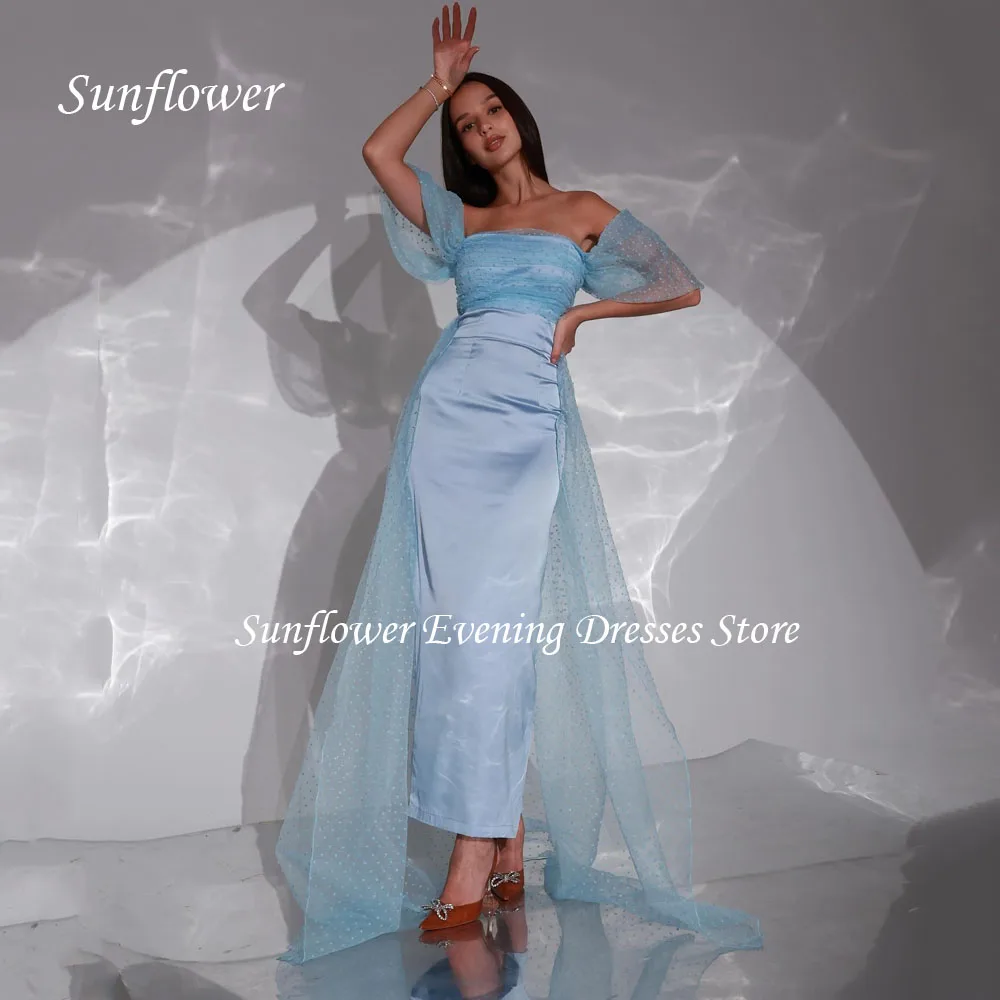 Sunflower Strapless Prom Gown Mermaid Evening Dress Saudi Arabia Slim Tulle Cap Sleeve Party Dress 2023 Floor-Length Prom Dress
Sunflower Strapless Prom Gown Mermaid Evening Dress Saudi Arabia Slim Tulle Cap Sleeve Party Dress 2023 Floor-Length Prom Dress